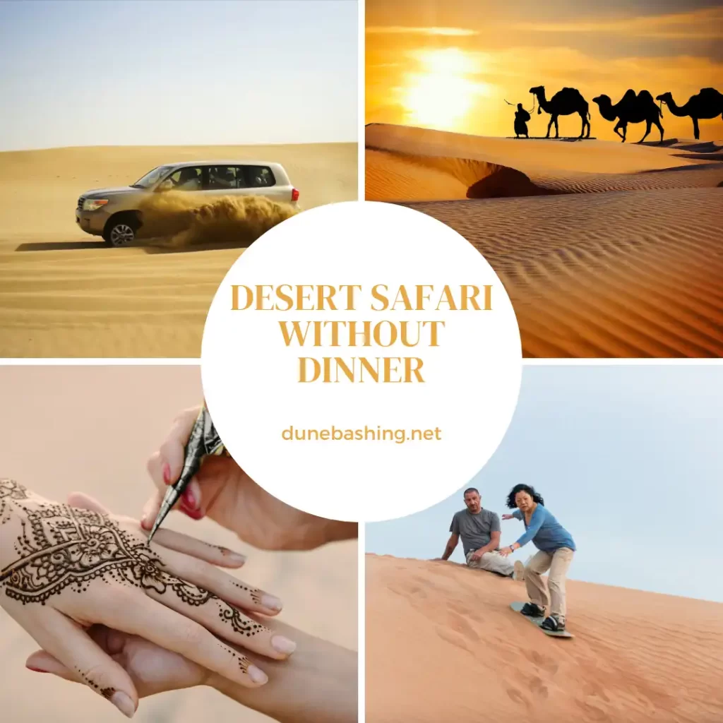 Wüstensafari Dubai ohne Abendessen