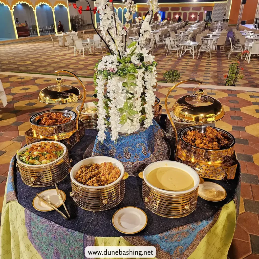 safari por el desierto de dubai cena barbacoa menú